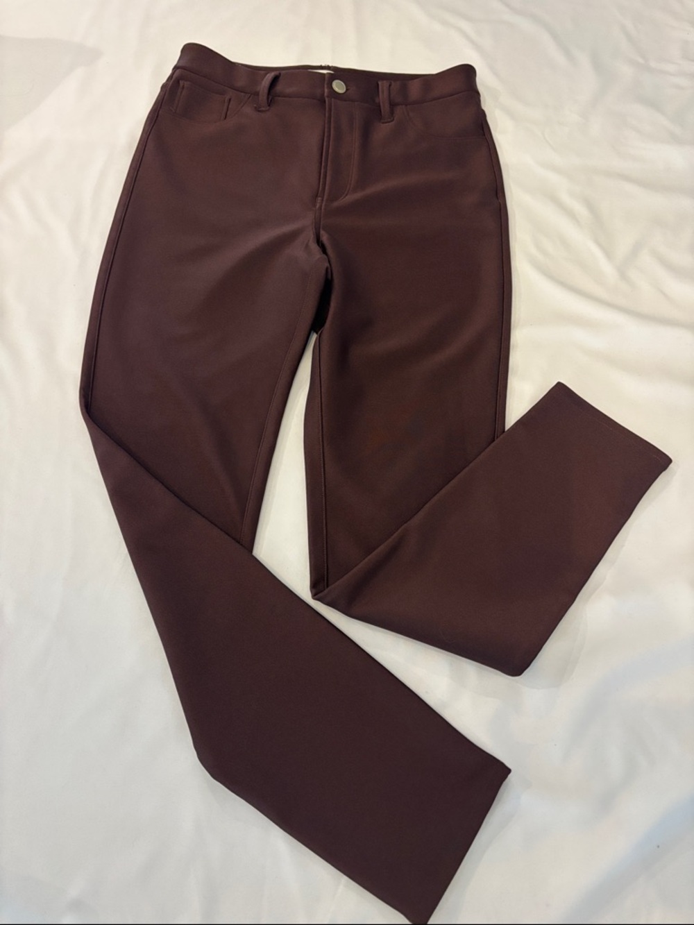 Good American Brown Dress Skinny stretchy Pants with Flat Front Design - size 6